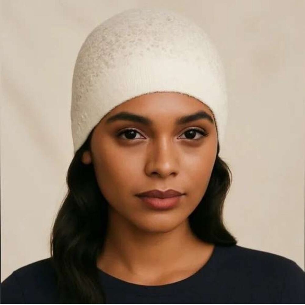 Barefoot Dreams CozyChic Lite Confetti Beanie - Cream/Taupe - OS - NWT